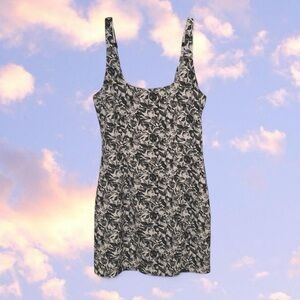 Abercrombie Blue Floral Print 90s Slip Mini Dress